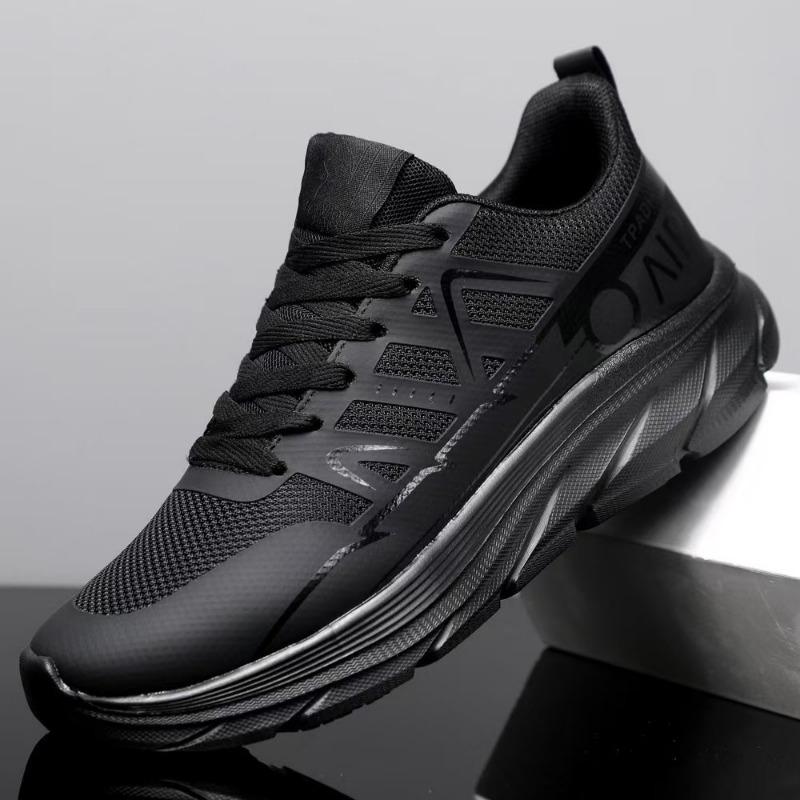 

Couple cold dip running shoes spring and autumn mesh breathable, light and comfortable casual shoes soft sole rebound outdoor sports shoes 36 чёрный