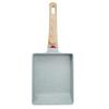 Mini Frying Pan Green Square Non Stick Aluminum Alloy Evenly Heated Egg Frying Pan for Home