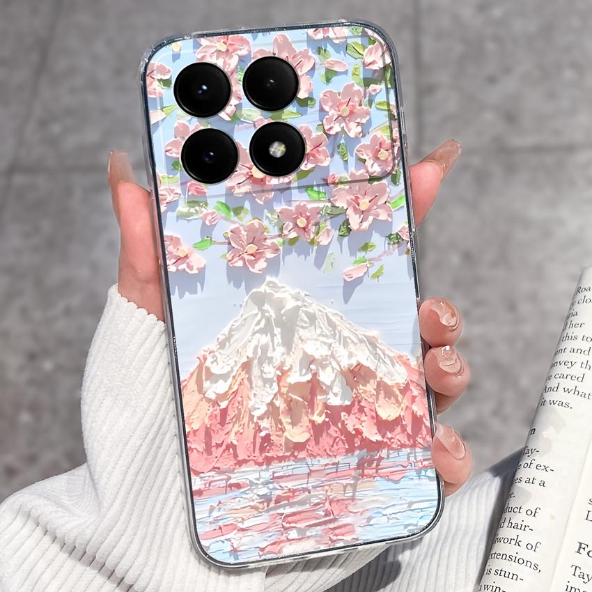 Case For Redmi K70e K60e K80 K70 K60 K50 K40 K30 K20 Pro K30i Cute Cartoon Piggy Pattern Phone Cover Transparent TPU Anti Fall Shell For Redmi Housing