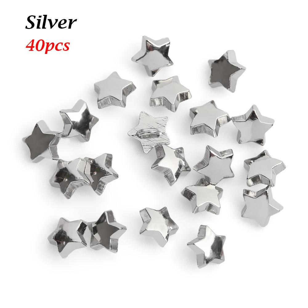 20/40Pcs Mini Metal Button Buckle DIY Doll Clothes Decor Buckle 5mm Star Buckles for Handmade DIY Crafts Sewing Accessories