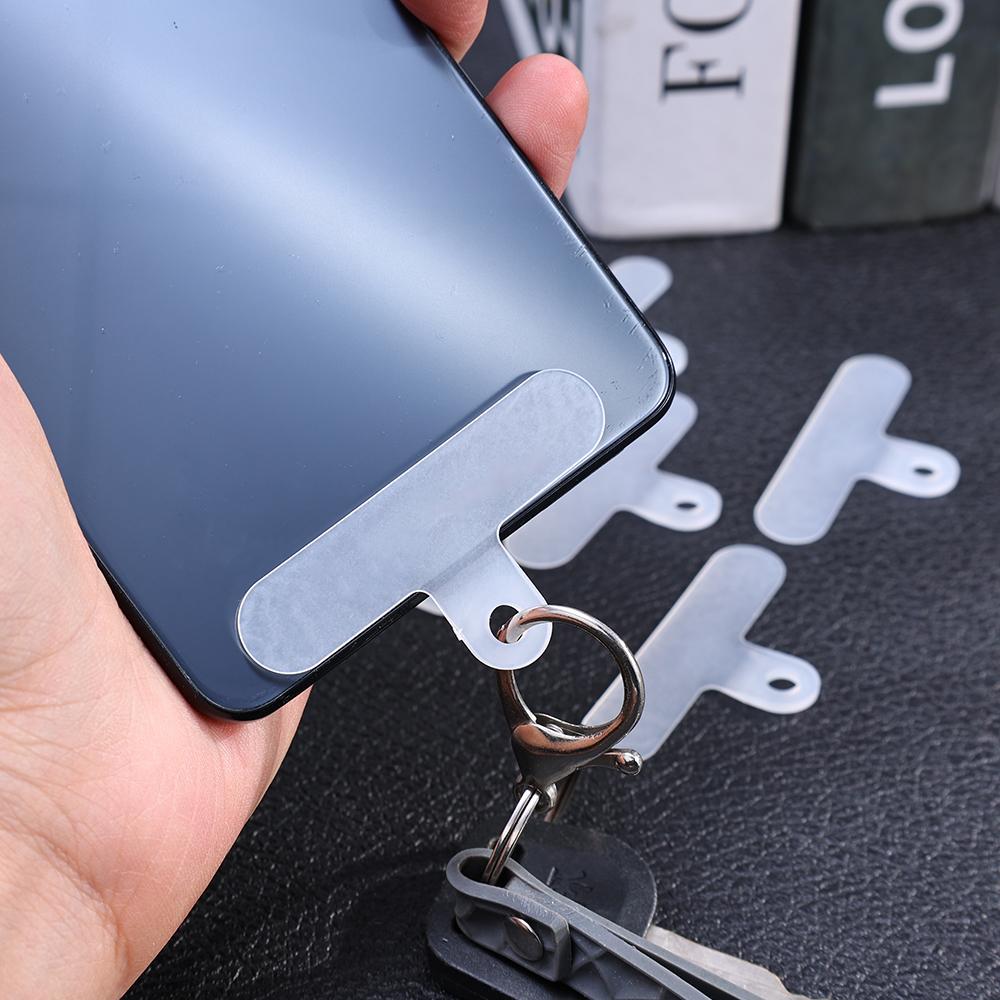 Clear Mobile Phone Lanyard Gasket Patch Soft Sling Rope Card Removable Clip Snap Strap Hang Cord Tab Universal Anti-lost Fixed