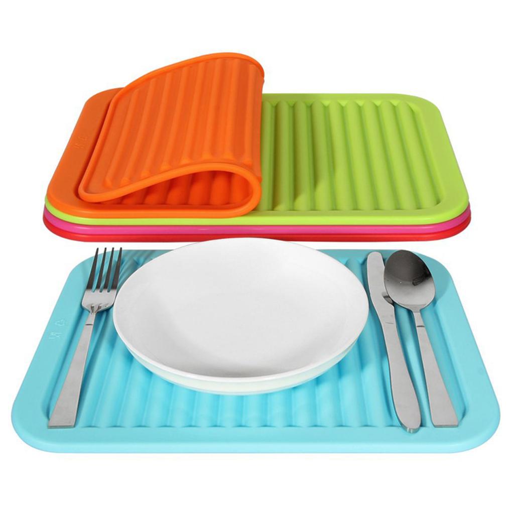 Multifunctional Silicone Heat Insulation Placemat Silicone Table Mat Non Slip Large Coaster for Kitchen Dining Table