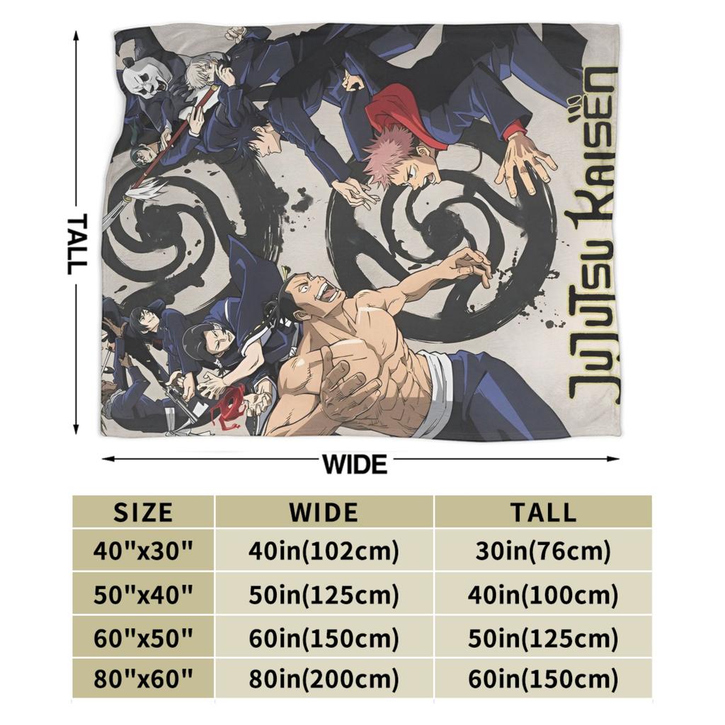 Jujutsu Kaisen Blankets Fleece Summer Air Conditioning Multi-function Lightweight Thin Throw Blanket Bedding Throws