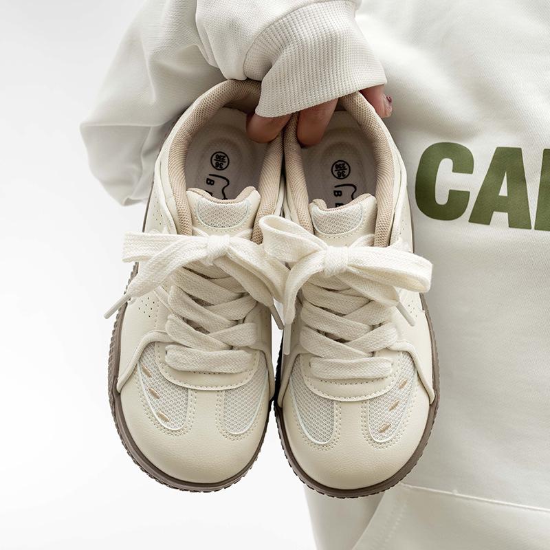 

Женские белые кроссовки на платформе Bei er 2025 - Модные, дышащие, повседневные туфли, увеличивающие рост Size 39