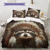 Animal In Indian Attire  Pattern Bedding Quilt Set  Home Decoration  Gift (1 * Duvet Cover + 2 * Pillowcase, Without Core)