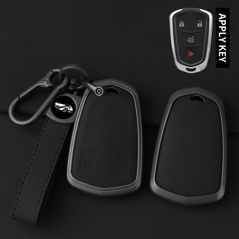 3 4 5 6 Buttons Metal Car Key Case Cover For Cadillac 2015-2019 Escalade ATS CTS CT6 XTS XT5 SRX Protector Keychain Accessories