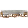 Outdoor Sofa Set 9 Pcs Natural and Light Grey