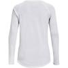 Under Armour Script Wordmark Solid Logo Print Crew Neck Long Sleeve T-Shirt Women Tops White 1374188-100
