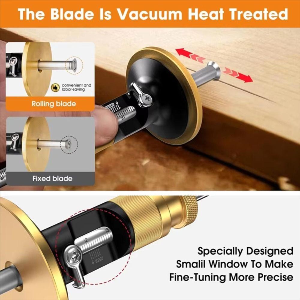 0-12Cm Wheel Marking Gauge Cemented Carbide Wheel Scribe Tool  For Parallel Lines Dovetail Joints