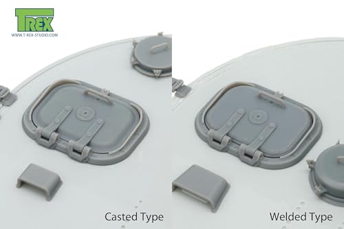 T-Rex Studio 1/35 WWII German Tiger I Heavy Tank Early/Mid-Model Loader's Hatch, Cast/Welded Type 2-in-1 (Set of 2), Plastic Model Parts TR35209