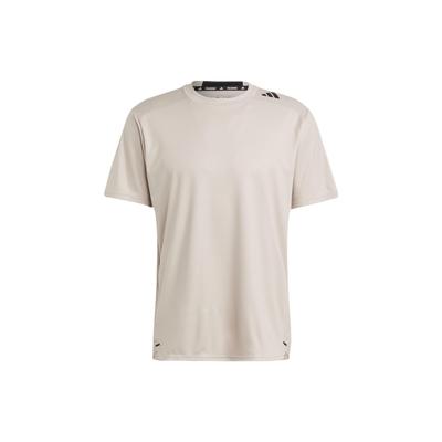 Strength Workout Tee With Solid Logo Men Tops Beige HY0774