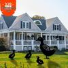 Creative Wrought Iron Duck Family Garden Silhouette Ornaments