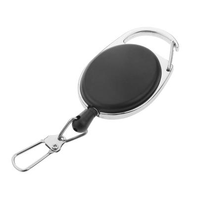 60cm Extendable Metal Wire Key Holder Chain Ring Clip Pull Keyring Retractor