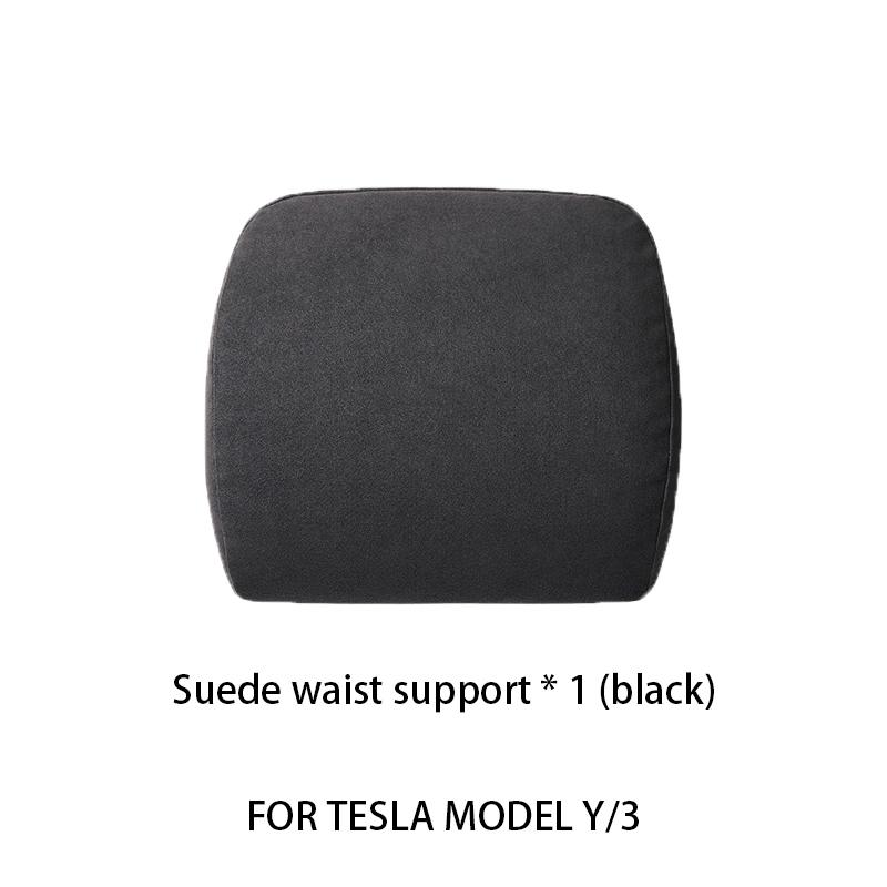 For Tesla Model 3/Y 2025-2025 Juniper Suede Neck Pillow and Lumbar Support Seat Headrest Car Interior Accessories