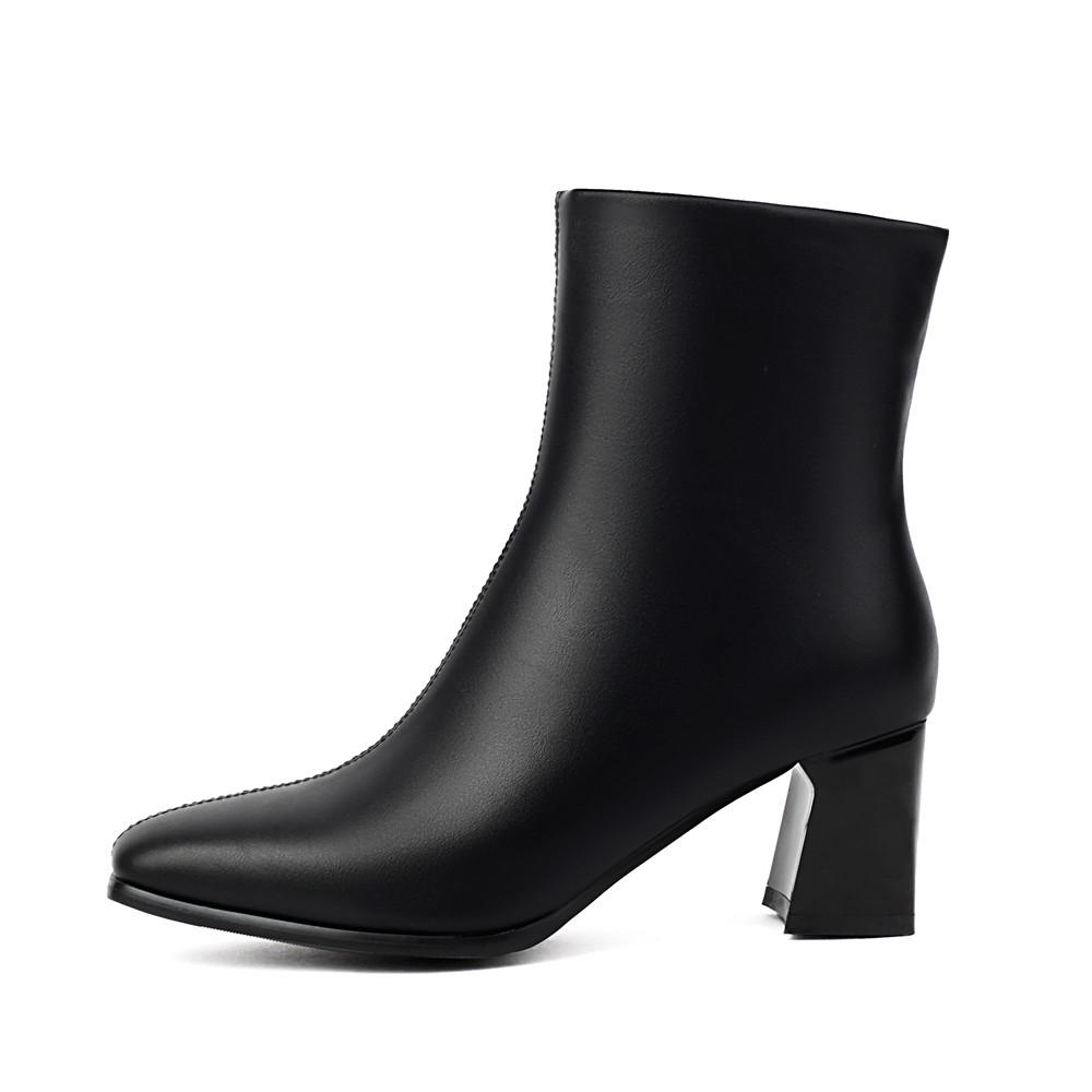 Fashion 2025 Autumn High Heels Ankle Boots Plus Size Leopard Women Boots Retro Pointed Ladies Shoes Side Zipper Booties Botas De Mujer