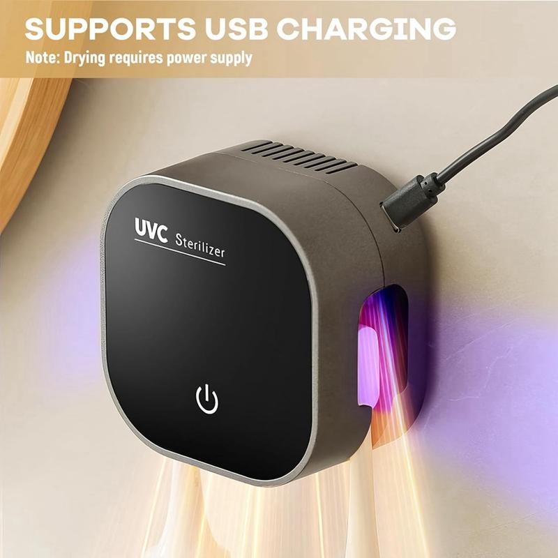 AT05-Suport periuță de dinți Montat pe perete Suporturi periuță de dinți cu 2 fante pentru periuțe Suport periuță de dinți electrică cu curățare și uscare