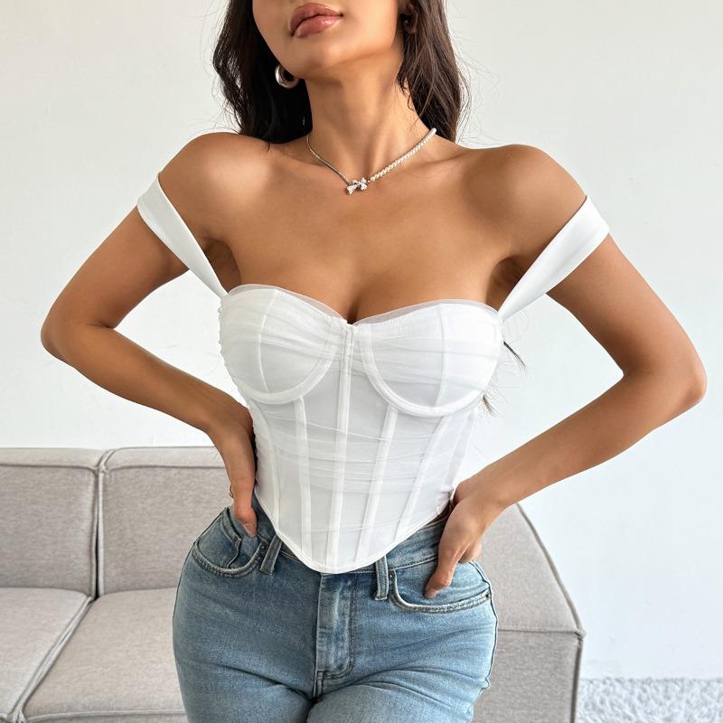 Débardeur d'été pour femmes nouveau sexy en maille avec coutures de couleur