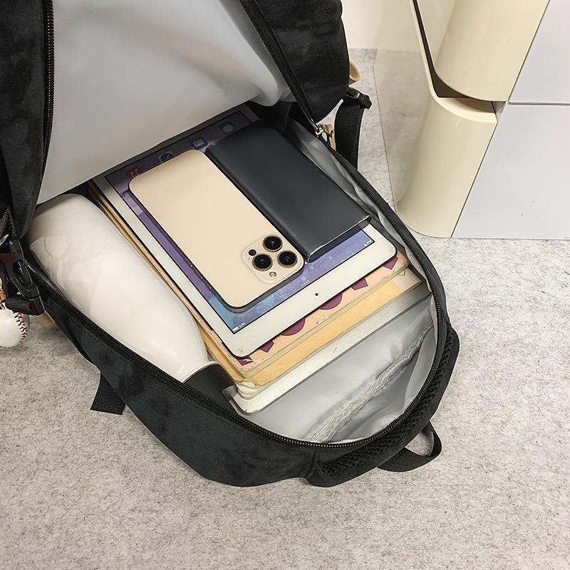 Ridge Protection, Lightweight Schoolbag for Boys, Junior High School Students, High School Students, New Large-capacity Simple Backpack for Women