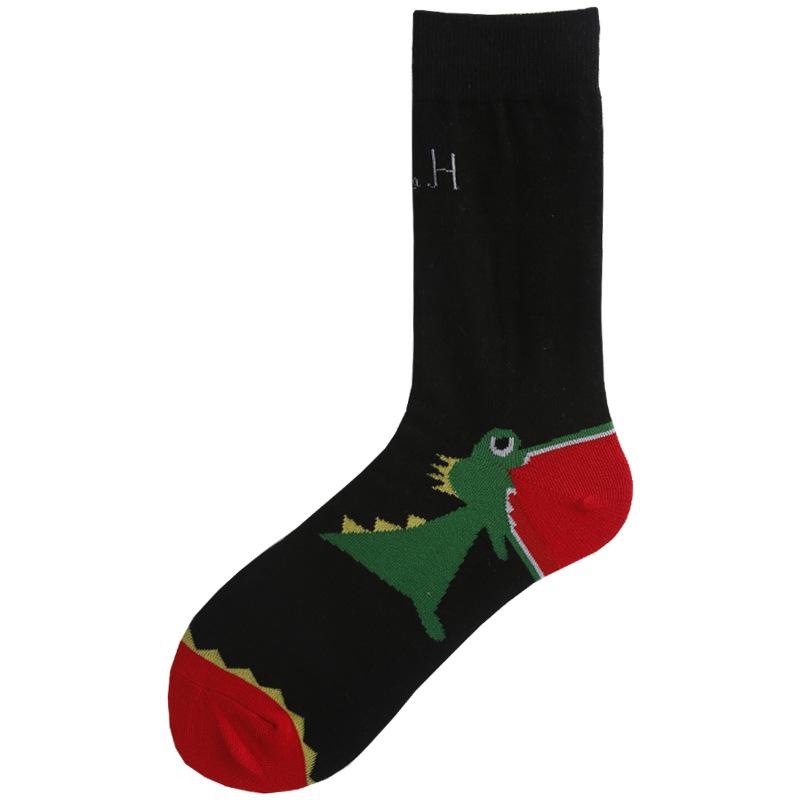 Summer Cotton Socks Trendy Socks Street Personality Illustrations Poached Eggs Harbor Jacquard Medium Tube Socks Socks Couple