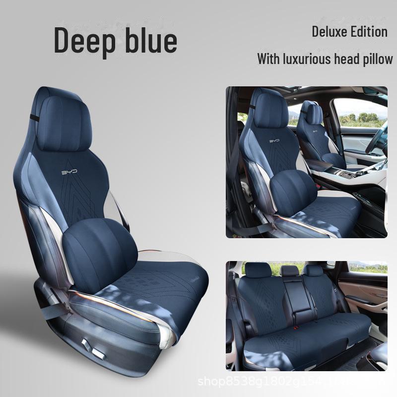 BYD Song Plus Suede Seat Cover: Breathable, Ventilated, Temperature-Controlled Cushion for All Seasons