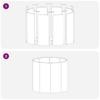 Plant Pot Silver 60 X 60 X 50 Cm Galvanized Steel