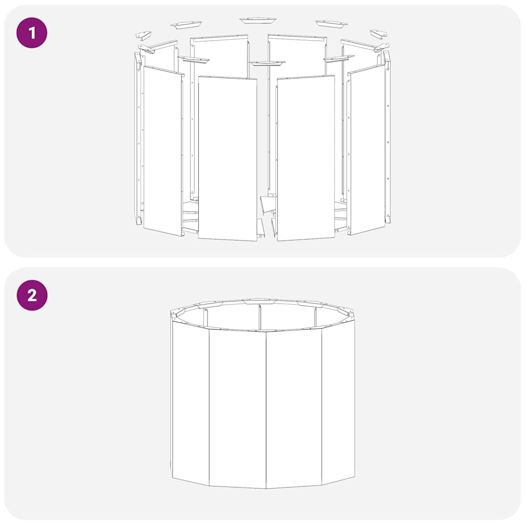Plant Pot Silver 60 X 60 X 50 Cm Galvanized Steel