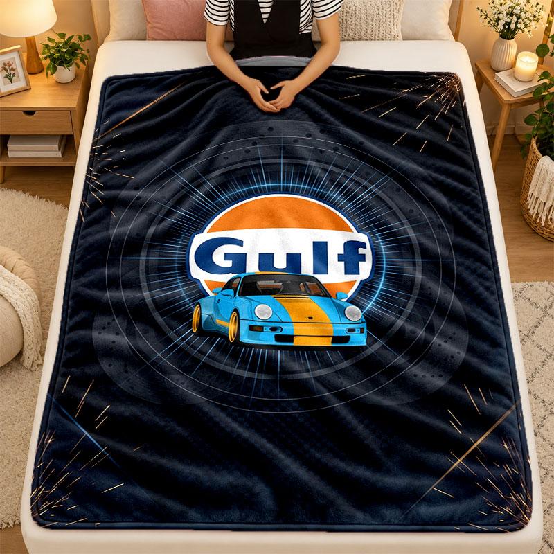 Flanell-Decke Gulf Warm Weiche Überwurfdecke für den Innenbereich Sofa Bett Wohnzimmer