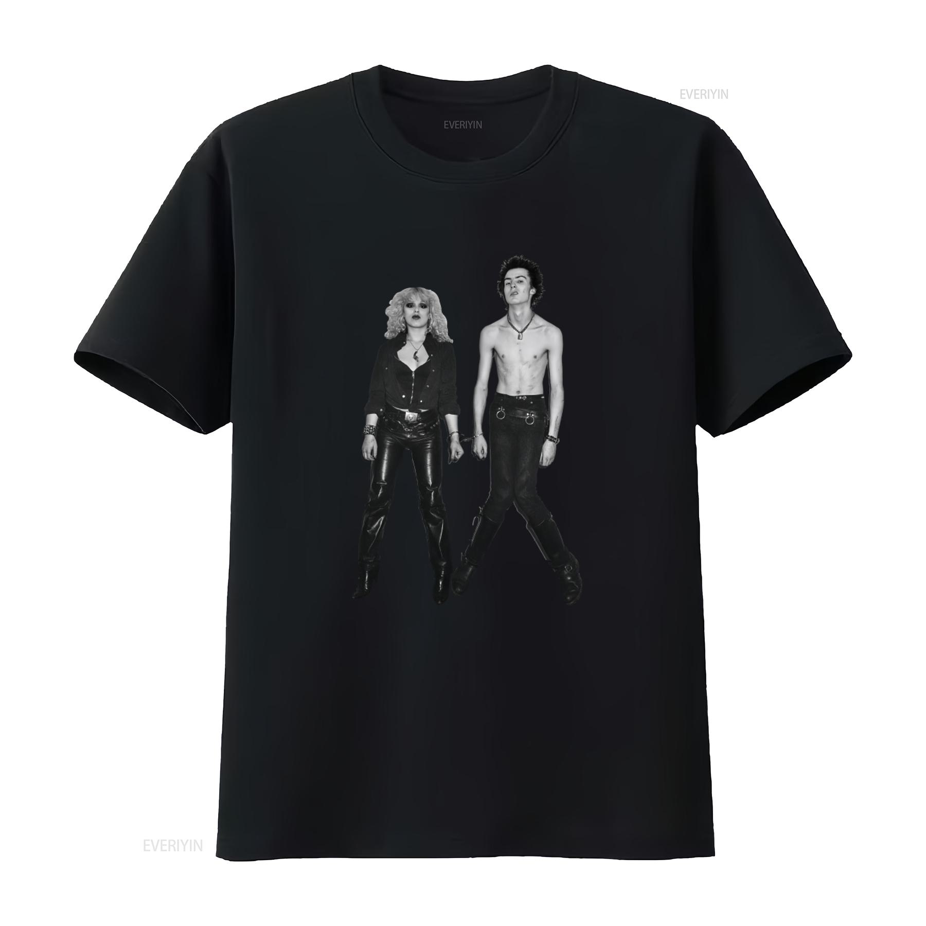 

Vintage Punk Rock Sid Nancy Softstyle T Shirt Retro Band Print Comfortable Cotton Blend Perfect for Enthusiasts vintage Washed 4XL