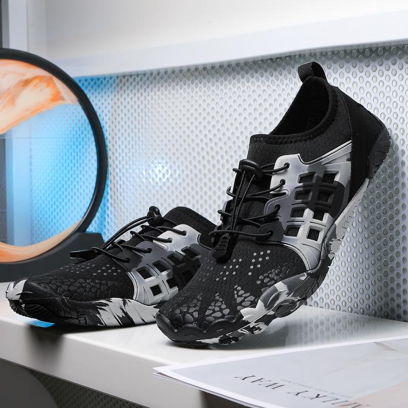 

Обувь для женщин и мужчин. Обувь для босых ног. Противоскользящая, быстросохнущая, для пляжа, для плавания вверх по течению. Кроссовки унисекс. 35 чёрный