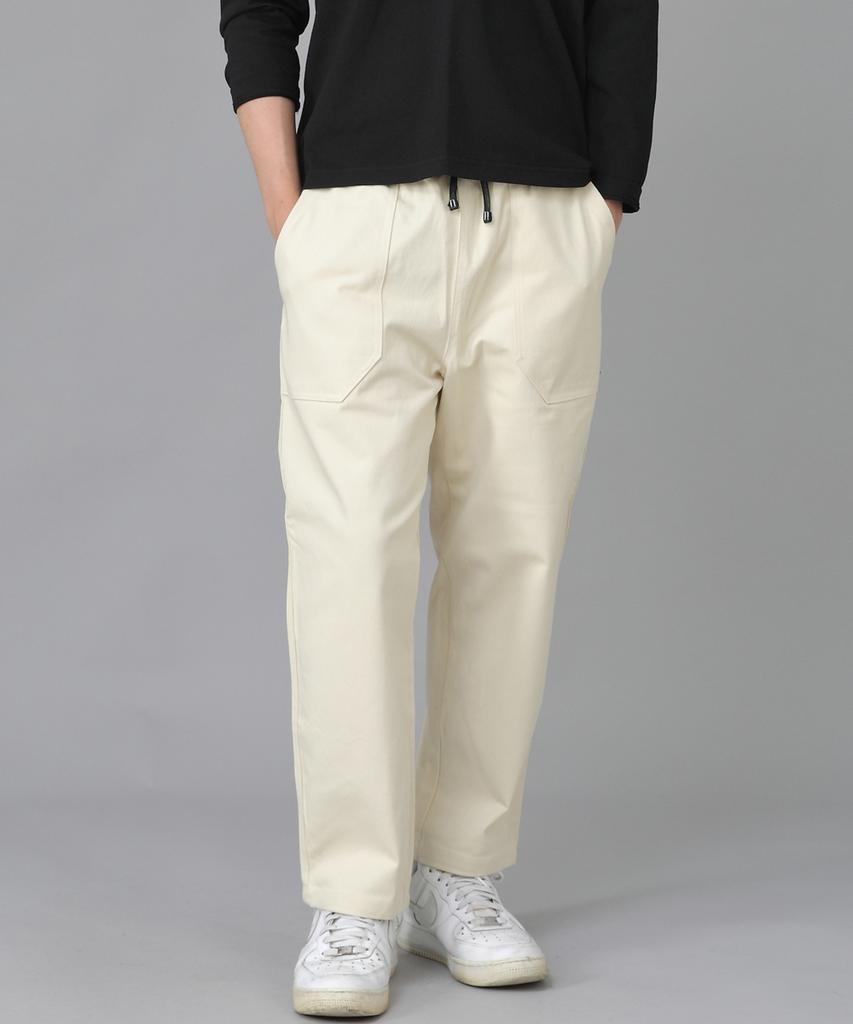 Seinteukeulu Ankle Drop Classic Fatigue Tapered Pants Aft-306 Cream