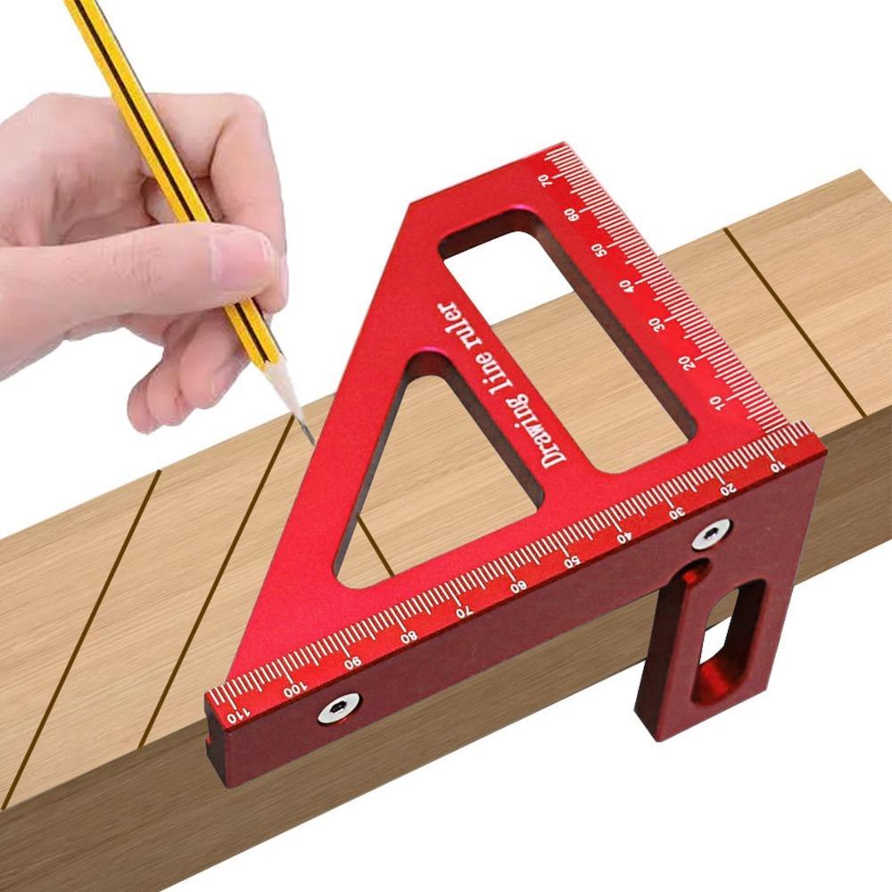 High Precision Woodworking Square Protractor 3D Multi-Angle Measuring Ruler  Engineer красный