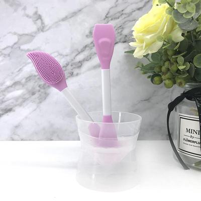Brosse pour masque Facial à Double tête, applicateur en Silicone, cuillère, spatule, bâton d'agitation, soins de nettoyage du visage pour femmes, outils de maquillage à domicile