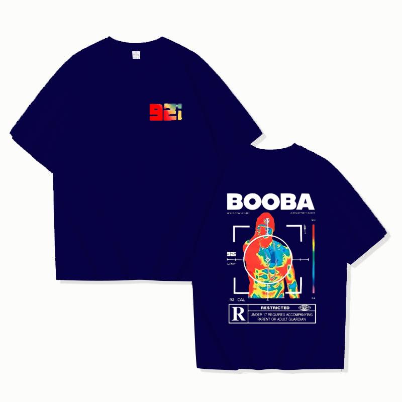 B2O T-shirts Herr Mode BOOBA Tryckt Kortärmad T-shirt Dam Casual Harajuku Streetwear Tee Toppar