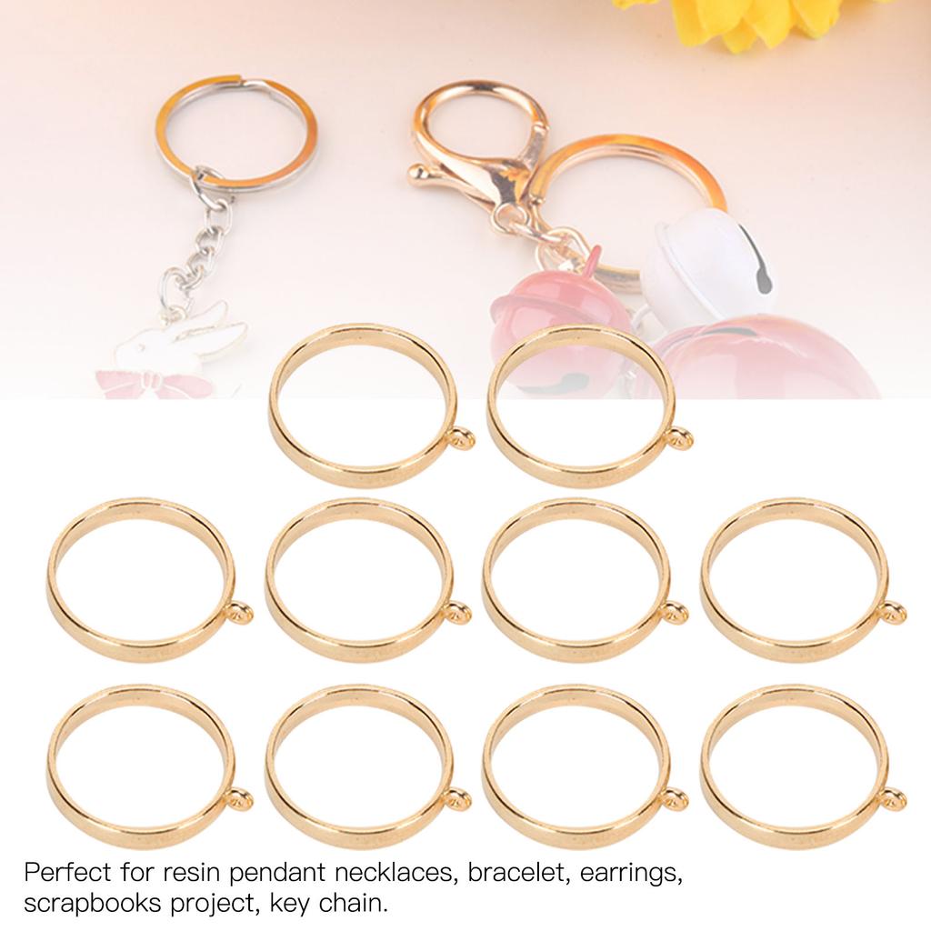 10PCS Round Hollow Frame Pendants for   Jewelry Making Findings Crafting Supplies