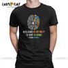 Intelligenz T-Shirt für Männer Intelligenz ist die Fähigkeit, sich an Veränderungen anzupassen Wissenschaft Oberteile Vintage T-Shirts 100% Baumwolle T-Shirt