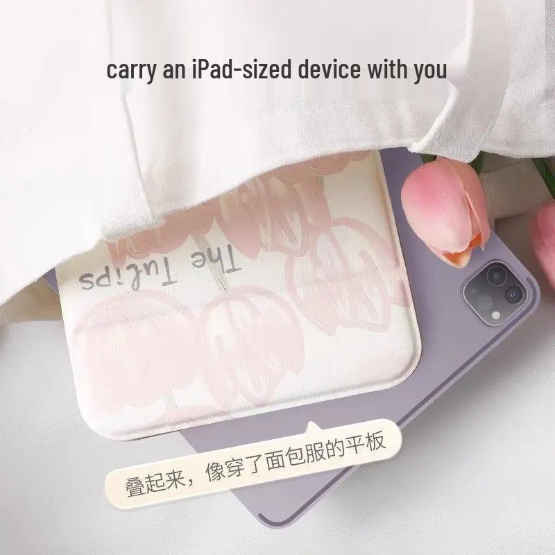 Portable Tulip Makeup Mirror: Compact Handheld and Desktop Vanity Mirror for Dormitory Students
