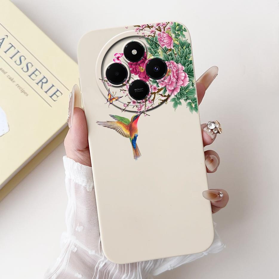 Für Xiaomi Redmi 14C Hülle Stylische Sonnenblume Hübsche Mädchen Rückabdeckung Weiche TPU Handyhülle Für Xiaomi Poco C75 C 75 Redmi14C Fundas