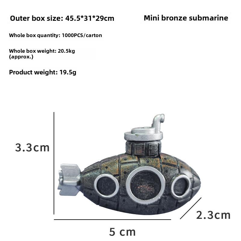 Xiaohongshu Aquarium PVC Submarine-Themed Hiding Decor for Fish and Shrimp Tanks