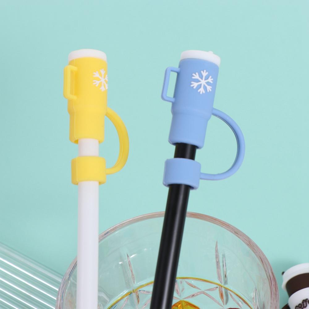 Silicone Straw Cover Splash Proof Straw Dust Cap Cup Accessories Straw Topper Straw Decoration