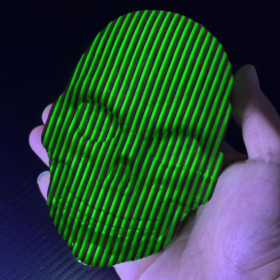 Yousheng 3D Printed Skull Ornament Flexible Skull Decoration Pass Through Skull Fidget Toy for Cyberpunk Gothic Themes Lovers