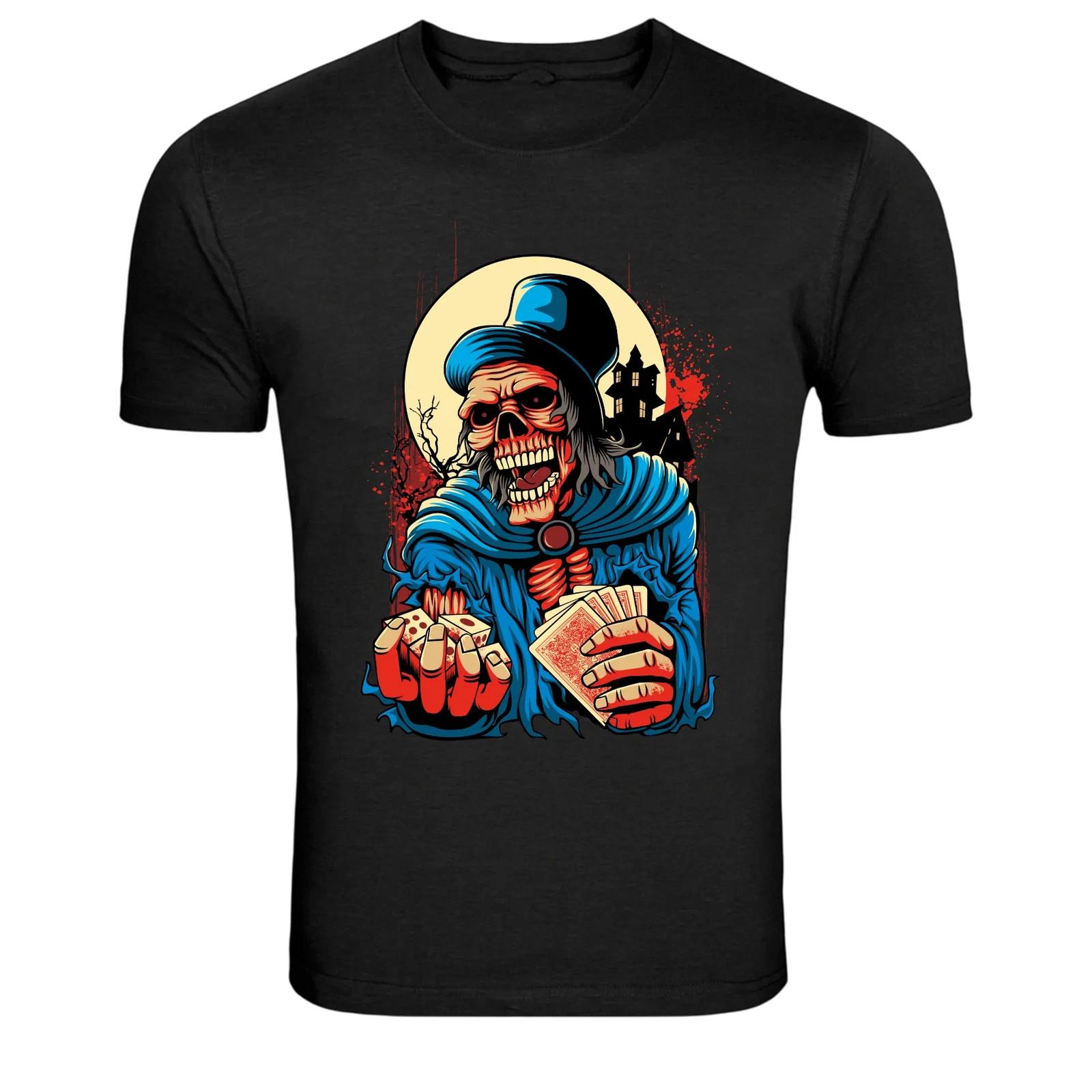 

Zombie Card Dealer Horror Poker Game Graphic T-Shirt 2XL