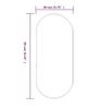 VidaXL Wall Mirror Makeup Mirror Vanity Cosmetic Bathroom Decoration Toilet Living Room Interior Silver 348193