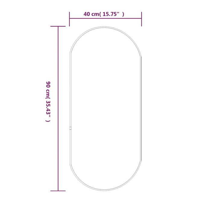 VidaXL Wall Mirror Makeup Mirror Vanity Cosmetic Bathroom Decoration Toilet Living Room Interior Silver 348193