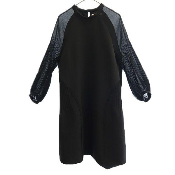 SNIDEL Long sleeve Sheer sleeves one piece black Women Used
