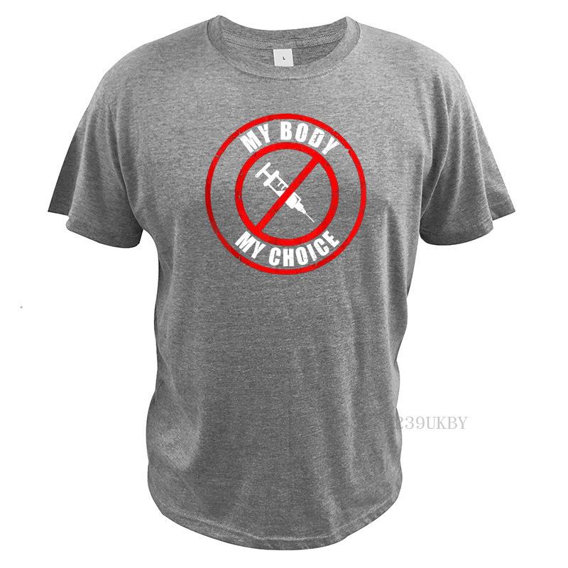 My Body My Choice Vaccine Anti Vax T Shirt 100% Cotton Soft Breathable EU Size Tops Premium Camisetas