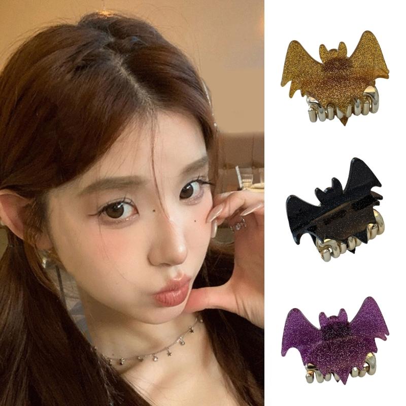Halloween Style Bat Wing Shape Woman Teens Ponytail Hair Claw Delicate Hair Clip Anti-slip Taking Photo Hair Accessories
