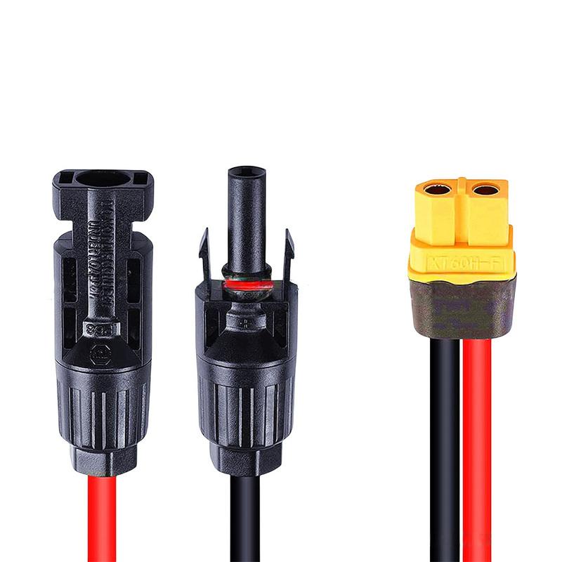 Solar Panel XT60 Female Charging Cable 12AWG – 0.5M/1.5M/3M/5M Power Connector Wire for Generator & Power Station