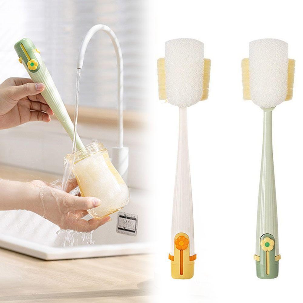 Five-In-One Bottle Cleaning Brush 360 Degrees Cup Lid Brush Multi-purpose Glass Cleaning Brush