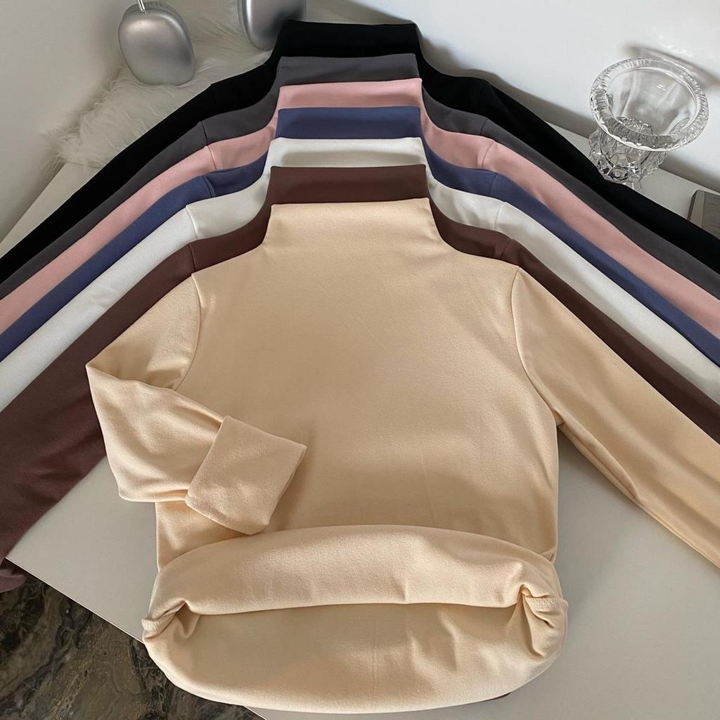 Korean Knitwear Women's Half-High Neck Cashmere Sweater, Small Fragrance Style, Autumn/Winter.