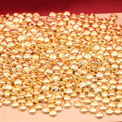 Solid Golden Fortune and Prosperity Beans Ornament